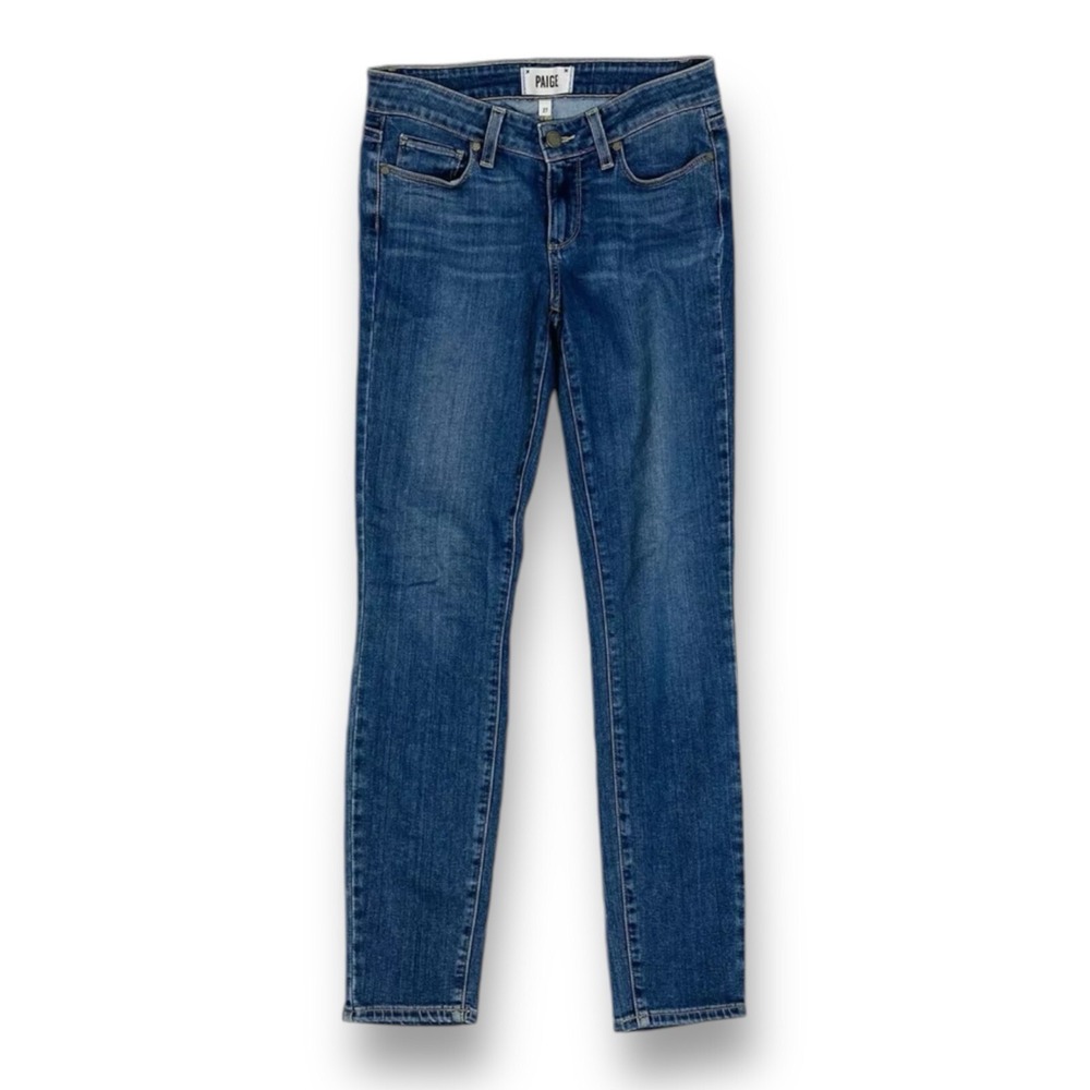 PAIGE Verdugo‎ Ankle Medium Wash Blue Womens Rayon Cotton Blend Jeans 27X28
